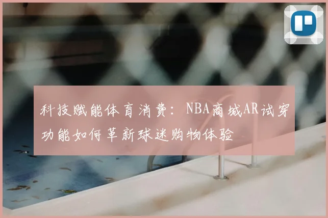 科技赋能体育消费：NBA商城AR试穿功能如何革新球迷购物体验